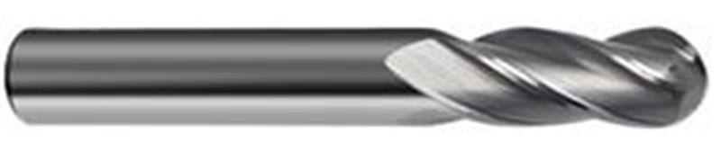 3161-3.170 - 1/8 Inch Diameter Endmill, 1/8 Shank, 4 flutes, 3/8 Length of Cut, Carbide, HA Shank, 1-1/2 Overall Length, 30° Helix Angle