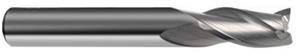 3168-12.700 - 1/2 Inch Diameter Endmill, 1/2 Shank, 3 flutes, 1 Length of Cut, Carbide, HA Shank, 3 Overall Length, 30° Helix Angle, 0.0059 chamfer