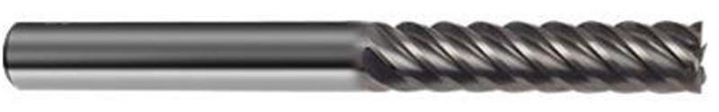 3180-19.050 - 3/4 Inch Diameter Endmill, 3/4 Shank, 8 flutes, 2-1/4 Length of Cut, Carbide, HA Shank, 5 Overall Length, 45° Helix Angle, 0.0059 chamfer