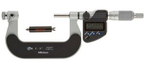326-353-30 - 2 Inch - 3 Inch, 0.00005 Inch, IP65 Digimatic Screw Thread Micrometer, With SPC Data Output, Ratchet Stop, With Standard, Optional Anvils Available