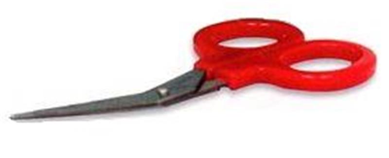32BS412 - 4-1/2 in Red Plastic Handle Mini Bandage Scissors 