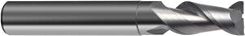 3309-5.00 - 5mm Diameter Endmill, 6mm shank, 2 flutes, 10mm Length of Cut, Carbide, Bright Finish, HA Shank, 57mm Overal Length, 45° Helix Angle, 0.03 chamfer (mm)