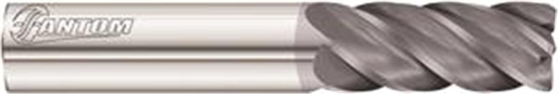 34119-FULLERTON - 1/2 (.5000) 5-Flutes FC18 Coated Solid Dura-Carb 3410 Fantom End Mill- .030CR