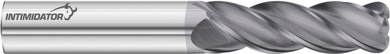 34500-FULLERTON - 1/2 (.5000) Dia., 4-Flute FC-18 Coated Dura-Carb Intimidator Series HP End Mill - .020CR/Extra-Long