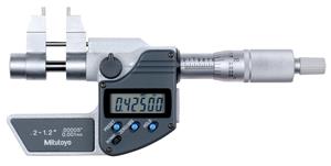 345-350-30 - .2-1.2 Inch/5-30mm, .00005 Inch/0.001mm Digimatic Caliper Jaw Type Micrometer, Carbide Steel Tip, Locking Clamp, Ratchet Stop