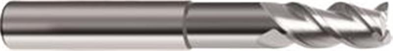 3473-12.00 - 12mm Diameter Endmill, 12mm shank, 3 flutes, 26mm Length of Cut, 46 Reach (mm), Carbide, Bright Finish, HA Shank, 93mm Overal Length, 39/40/41° Helix Angle, 0.24 chamfer (mm)