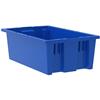35180-BLUE - 18 x 11 x 6 Inch Blue Nest & Stack Totes (6/Carton)