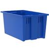 35185-BLUE - 18 x 11 x 9 Inch Blue Nest & Stack Totes (6/Carton)