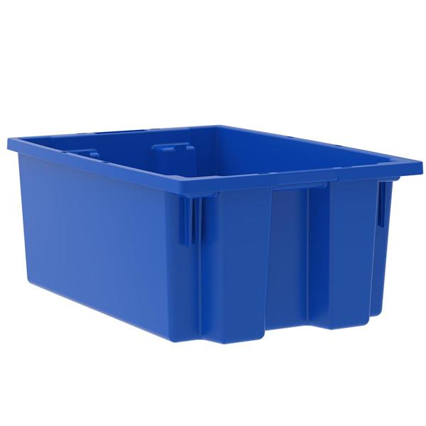 35200-BLUE - 19-1/2 x 13-1/2 x 8 Inch Blue Nest & Stack Totes (6/Carton)