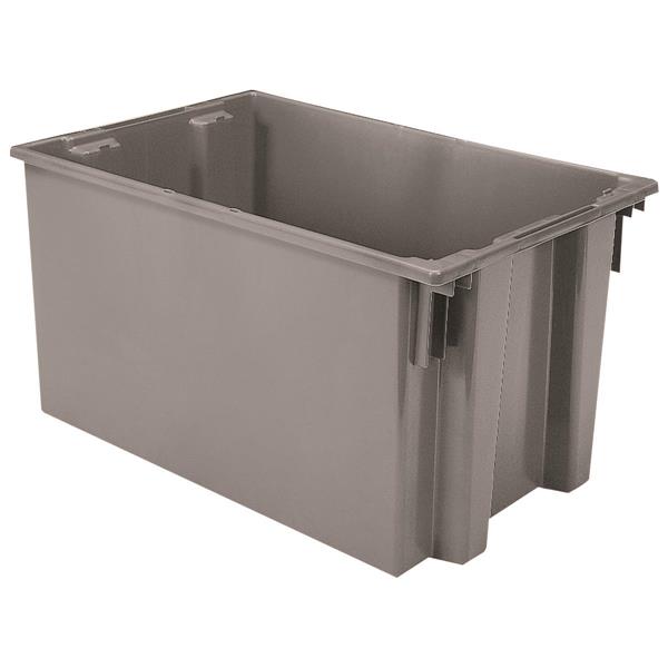 35300-GREY - 29-1/2 x 19-1/2 x 15 Inch Red Nest & Stack Totes (3/Carton)