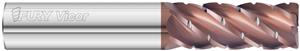 35612 - 1 Inch (1.0000) 4-Flutes FC20 Coated Solid Dura-Carb Fury Vicor 3505 Chipbreaker End Mill- .060CR/Standard