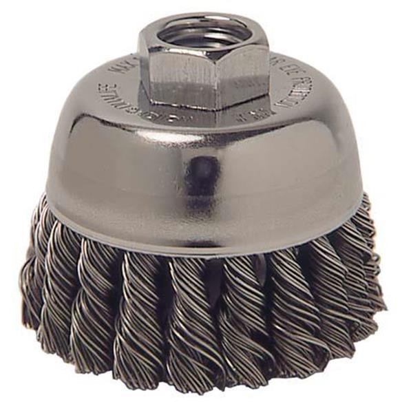 36038 - 2-3/4 in. 0.020 in. Steel Fill 5/8-11 UNC Nut Retail Pack Vortec Pro Knot Wire Cup Brush