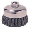36044 - 4 in. 0.025 in. Steel Fill 5/8-11 UNC Nut Retail Pack Vortec Pro Knot Wire Cup Brush