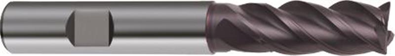 3630-20.000 - 20mm Diameter Endmill, 20mm shank, 4 flutes, 38mm Length of Cut, 52 Reach (mm), Carbide, FIREX Coated, HB Shank, 104mm Overal Length, 40/42° Helix Angle, 0.45 chamfer (mm)