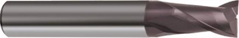 3633-6.500 - 6.5mm Diameter Endmill, 8mm shank, 2 flutes, 8mm Length of Cut, Carbide, FIREX Coated, HA Shank, 58mm Overal Length, 30° Helix Angle, 0.1 chamfer (mm)