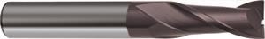 3676-7.500 - 7.5mm Diameter Endmill, 7.5mm shank, 2 flutes, 16mm Length of Cut, Carbide, FIREX Coated, HA Shank, 63mm Overal Length, 30° Helix Angle, 0.1 chamfer (mm)