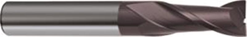 3676-4.500 - 4.5mm Diameter Endmill, 4.5mm shank, 2 flutes, 8mm Length of Cut, Carbide, FIREX Coated, HA Shank, 50mm Overal Length, 30° Helix Angle, 0.05 chamfer (mm)