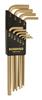 37938-BONDHUS - 10 Piece GoldGuard Plated Ball End L-wrench Set - Sizes: 1/16-1/4 Inch