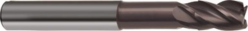3806-16.000 - 16mm Diameter Endmill, 16mm shank, 4 flutes, 22mm Length of Cut, 58 Reach (mm), Carbide, nano-A Coated, HA Shank, 108mm Overal Length, 36/38° Helix Angle, 0.5 chamfer (mm)