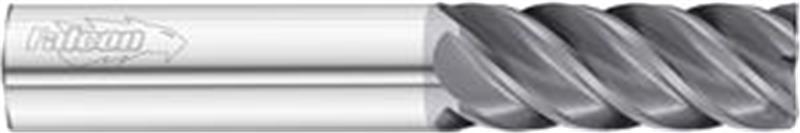 38172-FULLERTON - 1 Inch (1.0000) 5-Flutes, 45° Helix, Square TIALN Coated Solid Dura-Carb 3845 Falcon Finisher End Mill