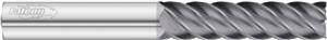 38181 - 3/4 (.7500) 5-Flutes, 45° Helix, Square TIALN Coated Solid Dura-Carb 3845 Falcon Finisher End Mill- Extra-Long