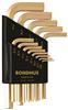 38237 - 13 Piece GoldGuard Plated Hex L-wrench Set - Short Arm - Sizes: .050-3/8 Inch