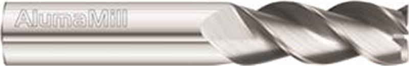 38358-FULLERTON - 1/2 (.5000) 3-Flutes, 36° High Helix Spiral Square Solid Dura-Carb Series 3835 AlumaMill End Mill