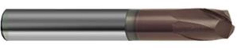 3856-8.000 - 8mm Diameter Endmill, 8mm shank, 2 flutes, 7mm Length of Cut, Carbide, nano-Si Coated, HA Shank, 63mm Overal Length, 30° Helix Angle, 2 radius (mm)
