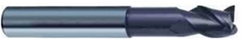 3893-6.00 - 6mm Diameter Endmill, 6mm shank, 3 flutes, 7mm Length of Cut, 20 Reach (mm), Carbide, FIREX Coated, HA Shank, 57mm Overal Length, 41/43/45° Helix Angle, 0.05 chamfer (mm)