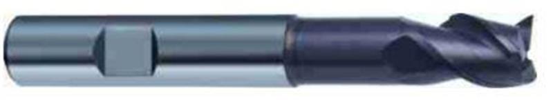 3894-4.000 - 4mm Diameter Endmill, 6mm shank, 3 flutes, 5mm Length of Cut, 18 Reach (mm), Carbide, FIREX Coated, HB Shank, 57mm Overal Length, 41/43/45° Helix Angle, 0.05 chamfer (mm)