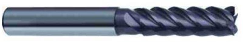 3897-8.000 - 8mm Diameter Endmill, 8mm shank, 5 flutes, 24mm Length of Cut, 38 Reach (mm), Carbide, FIREX Coated, HA Shank, 75mm Overal Length, 45° Helix Angle, 0.1 chamfer (mm)
