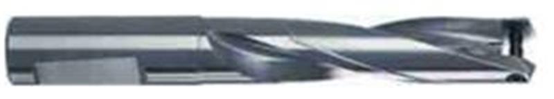 4107-28.505 - 28.505mm Diameter 3xD Drill, 2 flutes, tool steel, nickel-plated Coated, with Coolant, Whistle Notch Shank, Right Hand Cut