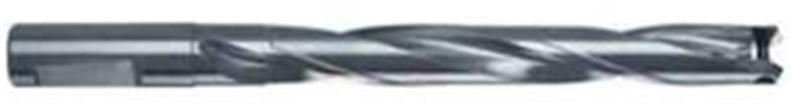 4109-14.000 - 14mm Diameter 7xD Drill, 2 flutes, tool steel, nickel-plated Coated, with Coolant, Whistle Notch Shank, Right Hand Cut