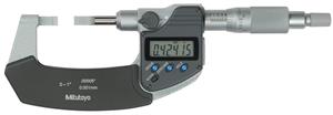 422-360-30 - 0-1 Inch, 0.00005 Inch, Digimatic Blade Micrometer, .4mm Blade Thickness, Non-Rotating Spindle, With SPC Data Output, Ratchet Stop