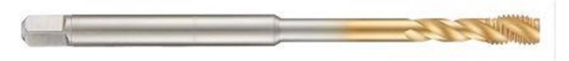 4283-6.350 - 1/4-20 Tap, Modified Bottom, UNC thread, H4/H5, 3 flutes, HSS-E, TiN Coated, 40° Spiral Flute