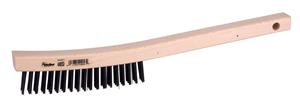 44053 - 3 x 19 Row Steel Wood Curved Handle Scratch Brush