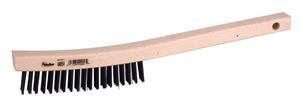 44054 - 3 x 19 Row Stainless Steel Wood Curved Handle Scratch Brush