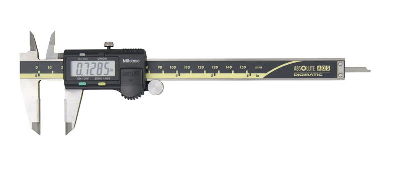500-160-30 - 0-6 Inch(150mm), 0.0005 Inch(0.01mm), ABSOLUTE AOS Digimatic Caliper, No Output, Carbide OD/ID Jaws