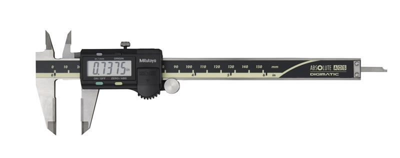 500-175-30 - 0-6 Inch(150mm), 0.0005 Inch(0.01mm), ABSOLUTE AOS Digimatic Caliper, With SPC Data Output, Carbide OD/ID Jaws
