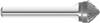 50299-FULLERTON - 1 Inch (1.0000) 90° Included Angle (SK-9) Single Cut Solid Carbide Burr (Rotary File)