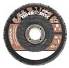 50552 - 4 in. Angled Phenolic Backing 36 Grit Aluminum Oxide (36AO) 5/8 in. Arbor Hole Tiger Abrasive Flap Disc
