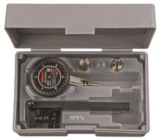513-442T-06 - 9 Piece, 0 to 0.06 Inch Measuring Range, 1.5748 Inch Dial Diameter, 0 to 15 to 0 Dial Reading, Black Test Indicator Kit