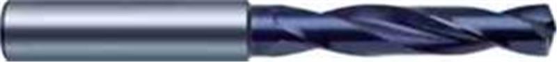 5510-9.13 - 23/64 Inch Diameter, 3xD Drill, 2 flutes, Carbide, FIREX Coated, with Coolant, Straight Shank, 140° Point, Right Hand Cut