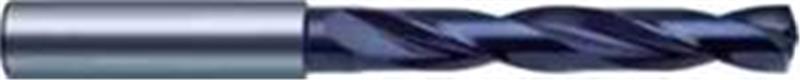 5511-15.480 - 39/64 Inch Diameter, 5xD Drill, 2 flutes, Carbide, FIREX Coated, with Coolant, Straight Shank, 140° Point, Right Hand Cut