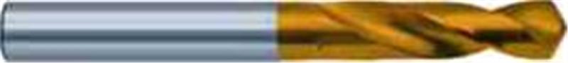 5520-8.430 - Q Diameter, Screw Machine Drill, 2 flutes, HSCO, TiN Coated, Straight Shank, 118° Point, Right Hand Cut