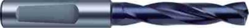 5610-5.560 - 7/32 Inch Diameter, 3xD Drill, 2 flutes, Carbide, FIREX Coated, with Coolant, Whistle Notch Shank, 140° Point, Right Hand Cut