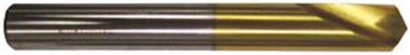 568-3.00 - 3mm Diameter Spot Drill, 2 flutes, HSS, TiN Coated, Straight Shank, 90° Point, Right Hand Cut