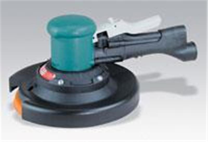 58446 - .45 hp, 900 RPM, Rear Exhaust, Vinyl-Face Pad, 8 Inch (203 mm) Dia. Two-Hand Gear-Driven Sander, Central Vacuum