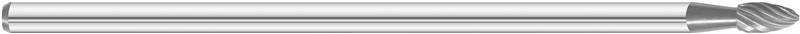 59039-FULLERTON - 1/8 (.1250) Flame (SH-41X3) Double Cut Solid Carbide Burr (Rotary File)