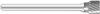 70104-FULLERTON - 1/4 (.2500) Cylindrical End Cut (SB-51) Double Cut Solid Carbide Burr (Rotary File)
